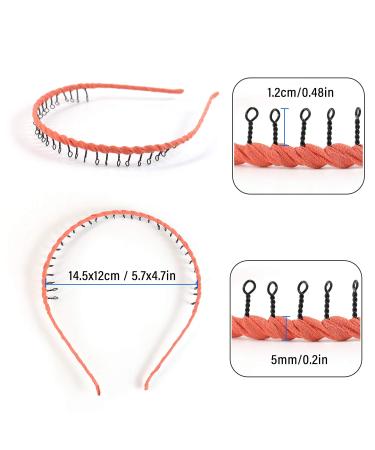 Framendino Ribbon Wrapped Metal Headbands - 10 Pack Hair Hoop with Teeth Comb for Women & Girls - Buy Online on GoSupps.com