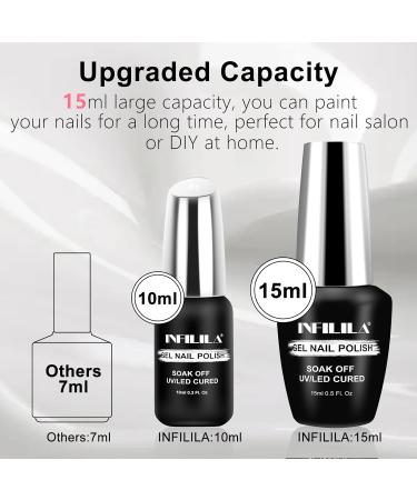 NXJ INFILILA Milky White Gel Nail Polish 15ml White Gel Nail Polish White Sheer Nail Polish Neutral Gel Nail Polish Nail Art French Manicure Salon & Home Gift for Women 0.5Oz A-white 01 - Buy Online on GoSupps.com