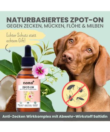 NOMS+ ZPOT-ON Dog Ticket | Annual Supply | Natural Active Ingredients & Saltidin | Protects Against Ticks Mites Fleas & Sand Mosquitoes - Shop Now! - Buy Online on GoSupps.com