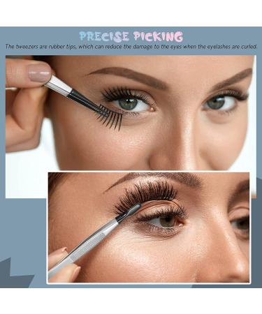 3-Piece Rubber Tipped Tweezers Set for Crafts and Jewelry - Black - Buy Online on GoSupps.com