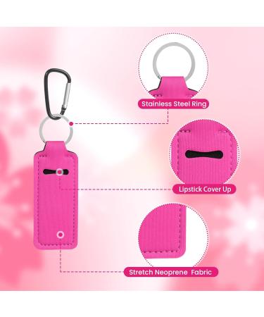 9 PCS Chapstick Holder Keychain | Portable Lip Balm & Lipstick Pouch Accessories for Women - Mixed Colors - Buy Online on GoSupps.com