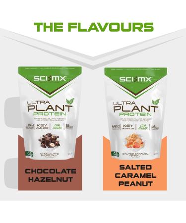 SCI-MX Ultra Plant Salted Caramel Peanut Vegan Protein Powder 900g - Muscle Growth & Maintenance, 34g Protein/serving, Low Sugar, Non-GMO + Vitamin B Complex - Buy Online on GoSupps.com