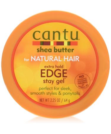 Cantu Shea Butter for Natural Hair Extra Hold Edge Stay Gel 2.25 oz (64 g)