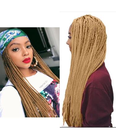 Wowcfyyds 3 Packs Kanecalon Jumbo Braids Ombre Hair Extensions - 24 Synthetic Box Braid - Strawberry Blonde - Buy Online on GoSupps.com