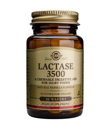 Solgar Lactase 3500 Chewable Wafers, 30 Count