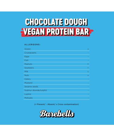 Buy Barebell's Vegan Protein Bar - 15g Protein Sugar-Free Delicious Chocolate Dough - 12x55g - International Shipping Available! - Buy Online on GoSupps.com