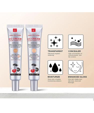 WJREGG Luminae CC Cream Korean Color Changing CC Cream Versatile Makeup Base Long-Lasting Moisturizing Concealer for Face CC Color Correcting Cream Centella Asiatica - Buy Online on GoSupps.com