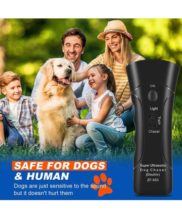 Anti Barking Device - Bark Begone - Ultrasonic Dog Barking Deterrent & 3 in 1 Bark Control Tool Pet Training Device Handheld Trainer Stop Barking & Repellent Indoor Outdoor (Black) Black-AA - Buy Online on GoSupps.com