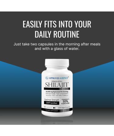 Approved Science Himalayan Shilajit - 50% Fulvic Acid - 30:1 Extract (Equivalent to 30 000mg) - 180 Vegan Capsules - High-Potency Supplement 60 Count (Pack of 3) - Buy Online on GoSupps.com