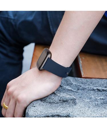 3 Pack Silicone Bands Compatible with Fitbit Versa 2 Bands for Women Men  Soft Breathable Sport Replacement Wristbands for Fitbit Versa 2 / Fitbit Versa/Versa Lite/Versa SE Black/Navy Blue/Grey - Buy Online on GoSupps.com