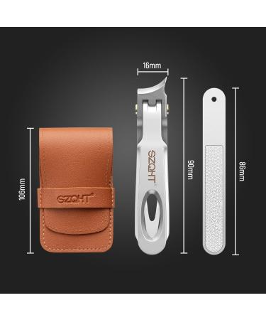 Precision Nail Clippers Set - Ergonomic Toenail & Nail Clippers for Men Women Elderly | Anti-Splashing Ideal for Thick Nails | Perfectly Groomed Silver Nail Cutter - Buy Online on GoSupps.com