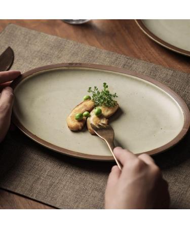 Dinnerware Dishes Plates Fish Plate Ceramic Household Steamed Fish Plate Ceramic Tableware Large Oval Dinner Plate Restaurant Kitchen Retro Flat Plate Dinner Restaurant Family Party Plates (Size : CH Small - Buy Online on GoSupps.com