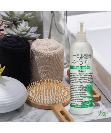 Hawaiian Silky 14-In-1 Leave In Keratin Oil 16 oz - Frizz-Free Treatment with Jojoba Oil - Scalp Repair for Color Treated Hair - Men, Women, Kids - Buy Online on GoSupps.com