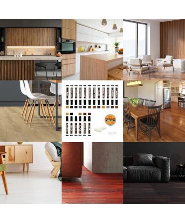 Furniture Markers Touch Up Kit - 18 Colors Wood Scratch Repair & Beeswax Polish for Floors Tables & Cabinets - Buy Online on GoSupps.com