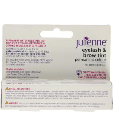 Julienne Midnight Black 01 Eyelash & Eyebrow Tint 15ml - Long Lasting Color - Buy Online on GoSupps.com