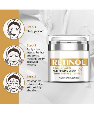 Anti-Aging Retinol Face Moisturizer Hydrating & Anti-Wrinkle Face Cream for Women & Men Deep Hydration Reduces Wrinkles Fine Lines&Pores Firms Skin Daily Moisturizer Face Cream Day & Night 1.76oz - Buy Online on GoSupps.com