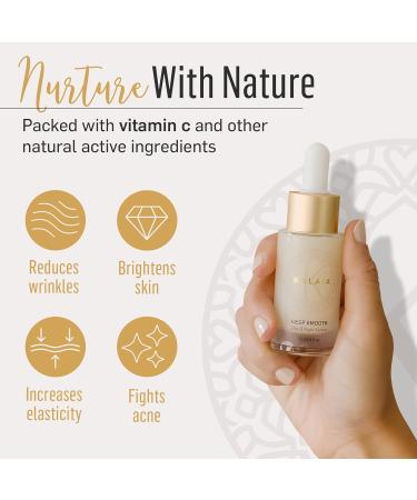 Kalaia Keep Smooth Anti-Aging Serum | 30 mL | Hyaluronic Acid & Vitamin C for Youthful Glow | Face Neck & Chest Skin Care - Buy Online on GoSupps.com