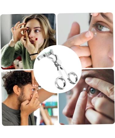 Contact Lens Tool Applicator Silicone Pad Ergonomic Plated Portable Contact Lens Remover Tool for Beginner Universal Travelling Contact Lens Inserter - Buy Online on GoSupps.com