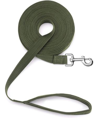 10m Army Green Tow Leash for Dogs | Durable Nylon Training Leash with Padded Handle | Perfect for Large & Small Dogs - International Shipping - Buy Online on GoSupps.com