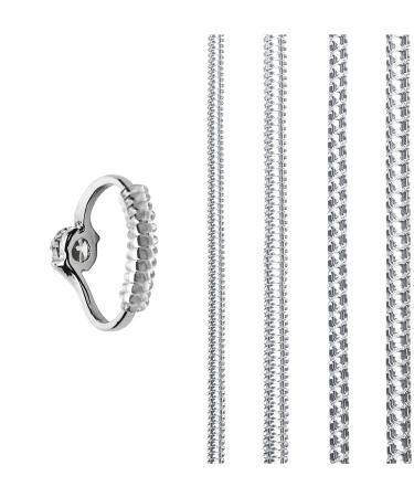 ToneGod Ring Size Adjuster for Loose Rings - 8 Pack, 4 Sizes - Jewelry Sizer, Mandrel for Making Jewelry Guard, Spacer, Sizer, Fitter - Spiral Silicone Tightener Set