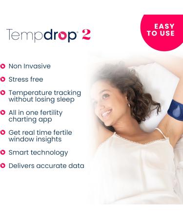 Buy TEMPDROP 2.0 Advanced Fertility Monitor & Ovulation Tracker | Wearable BBT Sensor & Fertility App | Comfortable Armband (S/M) - International Shipping Available - Buy Online on GoSupps.com