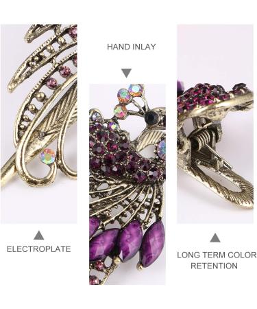 Buy TOYANDONA Rhinestone Hair Clips for Women - Purple Alloy Bobby Pins & Snap Barrettes | International Shipping Available - Buy Online on GoSupps.com