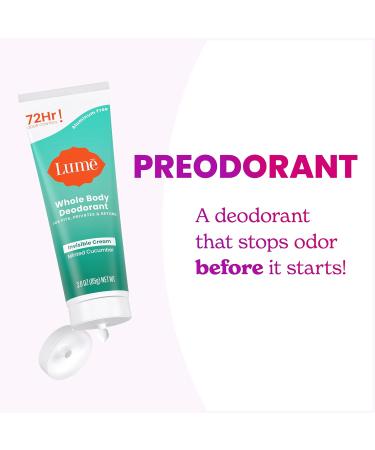 LUME Whole Body Deodorant - Invisible Cream Tube - 72 Hour Odor Control - Aluminum Free Baking Soda Free Skin Safe - 3.0 ounce (Pack of 2) (Minted Cucumber) Minted Cucumber 3 Ounce (Pack of 2) - Buy Online on GoSupps.com