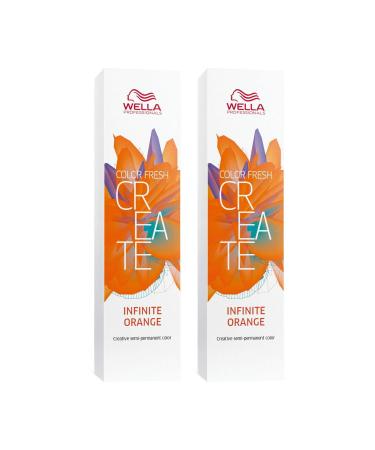 Pack of 2 Wella Color Fresh Create direct dye Infinite Orange 60 ml