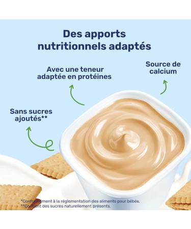 Nestl - P tit Gourmand biscuit - Cr me Dessert Gourmande pour B b 6 Mois+ - Alimentation B b au Lait Entier Fran ais - Moins Sucr - Source de Calcium - Sans Colorant ni Conservateur 4x100g (Lot de 6) - Buy Online on GoSupps.com