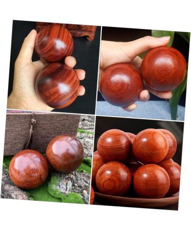 Lurrose 4-Piece Solid Wood Massage Balls - Chinese Health Stress Balls for Exercise & Relaxation - Buy Online on GoSupps.com