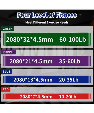 Valypanor Resistance Tapes - 4 Levels of Fitness Straps for Strength Training Yoga Pilates & CrossFit | Includes Door Anchor & Storage Bag - Buy Online on GoSupps.com