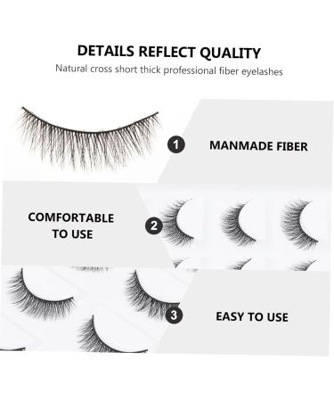 Angoily 15 Pairs Short False Eyelashes Thick Eyelash Reusable Eyelashes Elf Eyelashes Faux Dramatic Eyelashes Fiber Eyelashes Fake Lashes Curly Eyelashes 3d Extend Artificial Fiber Make up - Buy Online on GoSupps.com