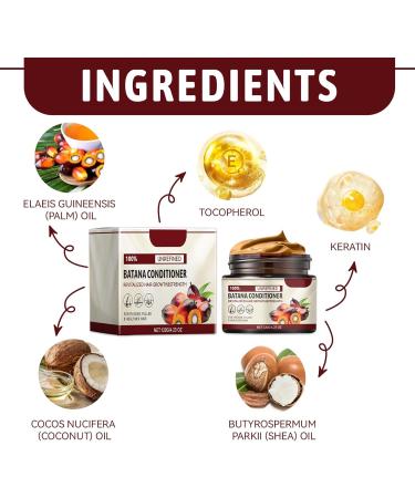 Hair Butter with 100% Pure Raw Batana Oil atural Batana Oil from Honduras Conditioner for Damaged Hair Enhances Hair & Skin Radiance Prevent Hair Loss for Men & Women 120G - Buy Online on GoSupps.com