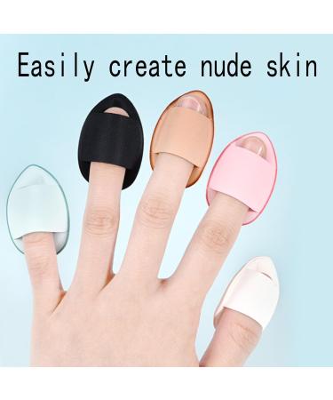 Fingertip Air Cushion Mini Finger Powder Puff Face Concealer Powder Makeup Setting Dry and Wet Dual-use Non Latex Dressing No Powder (10 Pieces of Bright Colors are Delivered Randomly) - Buy Online on GoSupps.com