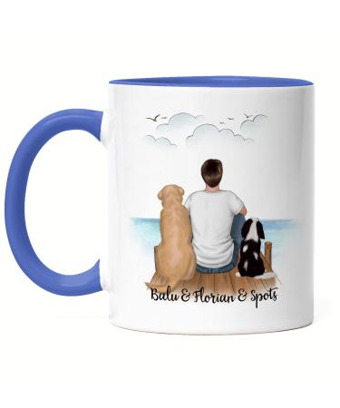 Kiddle-Design Dog Dad Mug Blue Personalized Dog Owner Gift Dog Lover Dogs Dog Dad Dog Fan Dog Motif Pet