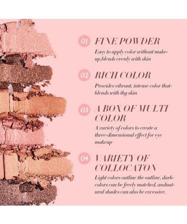 LXZJJM Professional 12 Colors Eyeshadow Palette for Nude and Neutral Makeup Looks Eyeshadow Palette Makeup with Rich and Blendable Colors for Everyday Stunning Eye Makeup (A#) - Buy Online on GoSupps.com