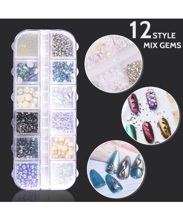 3840 Piece Nail Art Stones Set | Butterfly & Glitter Nail Decoration | International Shipping - Buy Online on GoSupps.com