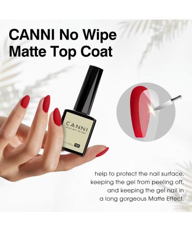 CANNI Gel Matt Top Coat Nail Polish - Long Wear 9ML Soak Off for Gel Nails Ideal for Home & Salon Use - Buy Online on GoSupps.com