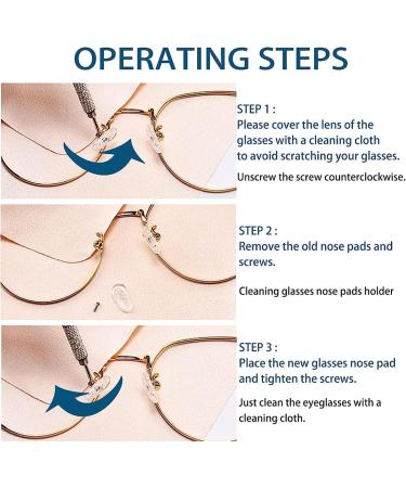 Buy WJRQD 35 Pairs Glasses Repair Set Slipproof Nose Pads Screws Tweezers & Cleaning Cloth for International Shipping - Buy Online on GoSupps.com