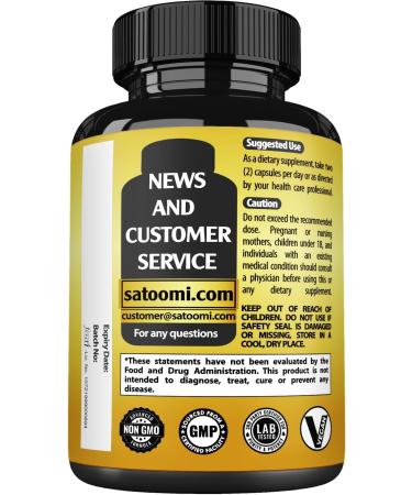 Satoomi Lions Mane Supplement Capsules with Magnesium with Ashwagandha Root, Ginkgo Biloba, Rhodiola Rosea and Gotu Kola - 210 Vegan Capsules - Support Brain Health, Positive Mood & Energy Production 210 Count (Pack of 1) - Buy Online on GoSupps.com