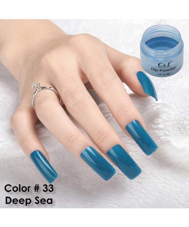 C & I Dipping Powder Powder Colour No. 033 Deep Sea Blue Colour System - Buy Online on GoSupps.com