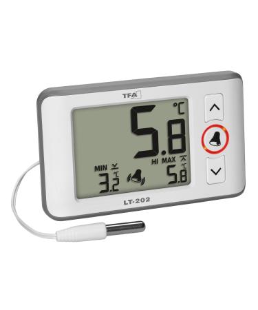 TFA Dostmann digital professional thermometer with waterproof cable sensors LT202 30.1052 permanent display of the max.