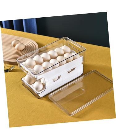 LIFKICH Egg Holder Box Egg Storage Box Refrigerator Eggs Fridge Egg Organizer Egg Tray Egg Rack Automatic Crisper Egg Dispenser - Buy Online on GoSupps.com