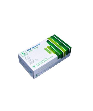 Multi Purpose Disposable Vinyl Gloves 100 Pcs - Latex Free Powder Free for Cleaning Cooking Dish Washing Food Prepping - Large L (Pack of 100)