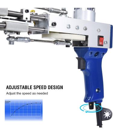 Electric Cut Pile Rug Tufting Gun Starter Kit - Handheld Carpet Weaving Machine 7-19mm - 2 in 1 Tufting Gun | 100V-240V - Buy Online on GoSupps.com