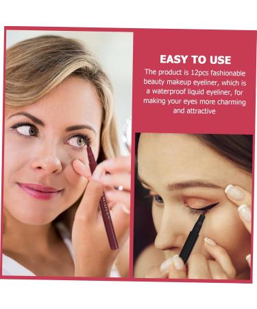 VINTORKY 12pcs Liquid Eyeliner Matte Colored Eyeliner Eye Beauty Pencil Eyeliner Liquid Pen Eyeliner Pencil - Buy Online on GoSupps.com