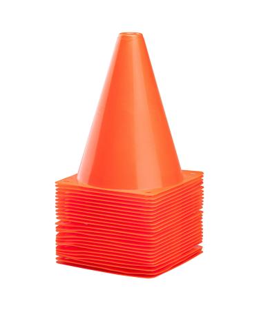 CARTMAN 7 Inch 24 Pack Sports Cones, Agility Field Marker Cones, Plastic Traffic Training Cones for Outdoor Activity & Festive Events