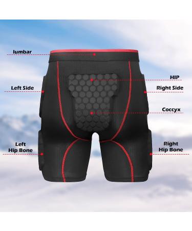 Hozzen Protective Padded Shorts - Hip Protector for Riding, Skateboarding, Skiing, Ice Hockey - Large - Buy Online on GoSupps.com