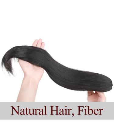 Ponytail Extension with Bracket | Heat-Resistant Micro-Wavy Hair 22 Natural Black Premium Quality Hair Stretch | International Shipping - Buy Online on GoSupps.com