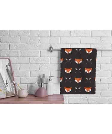 Floral Foxes and Arrows Hand Towels - Super-Absorbent Cotton Washcloths with Seamless Fox Head Pattern - Ideal for Bath, Kitchen, Yoga - 15X30 Inch - Buy Online on GoSupps.com
